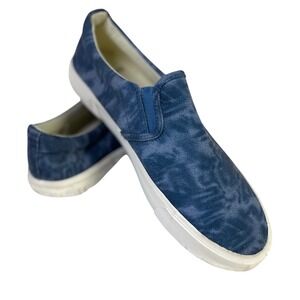 Nautica Slip On Sneakers Blue Tie Dye‎ Comfy Canvas Casual Shoes Men's Size 9
